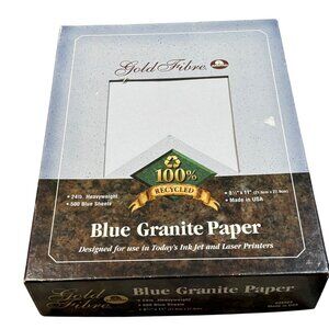 Gold Fibre Blue Granite Recycled Paper 8.5" X 11" 24lb 500 Sheets Heavyweight